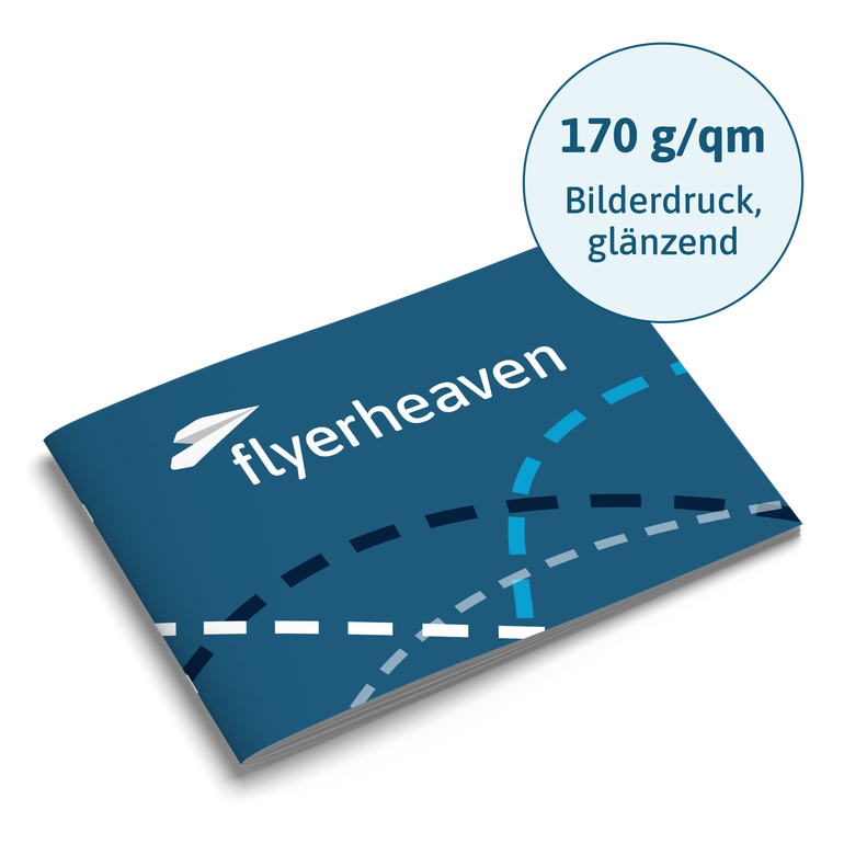 Broschueren mit Klammerheftung im Querformat DIN A4 170gqm Bilderdruck glänzend Broschueren mit Klammerheftung im Querformat DIN A4 170gqm Bilderdruck glänzend