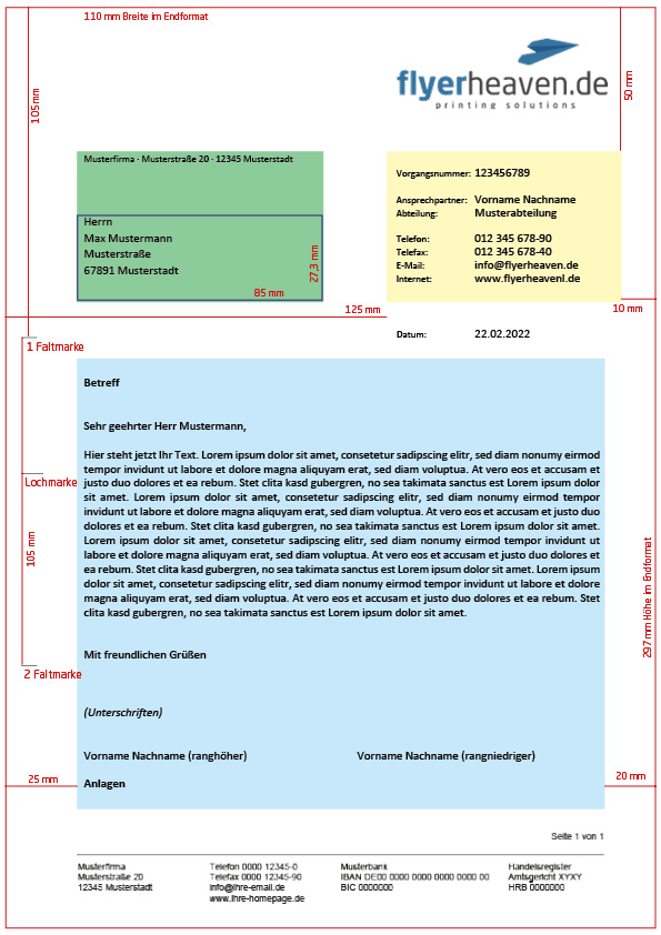 Geschaftsbrief Richtig Gestalten Flyerheaven De