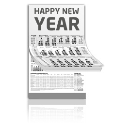 3-Monats-Wandkalender Solid 3