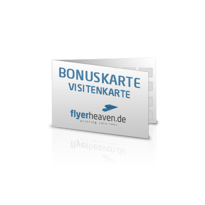 Bonuskarte Visitenkartenformat 4-seitig quer