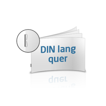 Broschüre Klammerheftung DIN Lang quer (Kleinauflagen) Broschüre Klammerheftung DIN Lang quer (Kleinauflagen)