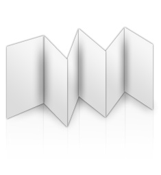Folder A7, 12-Seitig, Zick-Zack-Falz