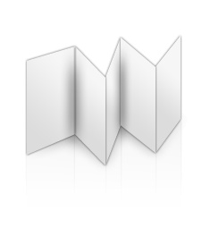 Folder DIN A6, 10-Seitig, Zick-Zack-Falz