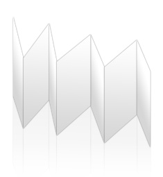 Folder DIN A6, 14-Seitig, Zick-Zack-Falz