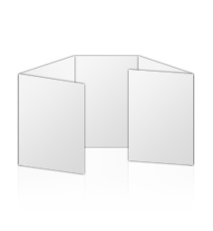 Folder DIN lang, 10-Seitig, Wickelfalz (schmal)