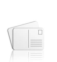 Postkarte DIN A6 rund