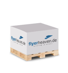Zettelblock auf Holzpalette (Quadrat, klein)