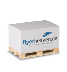 Zettelblock auf Holzpalette (rechteckig / Europalette)