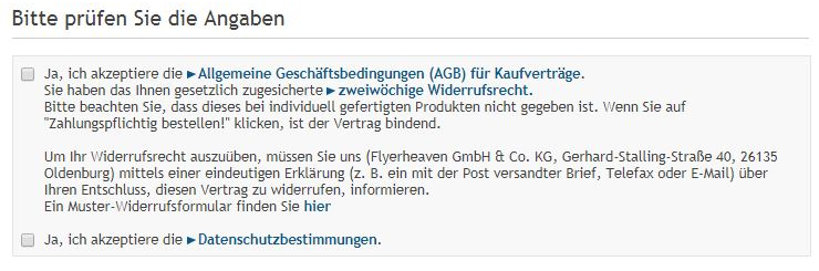 Bitte prüfen Sie die Angaben