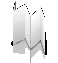 Folder DIN lang, 10-Seitig, Treppenfalz