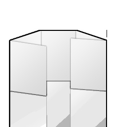 Folder DIN lang, 10-Seitig, Wickelfalz (schmal)