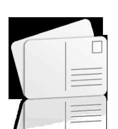 Postkarte DIN A4 rund